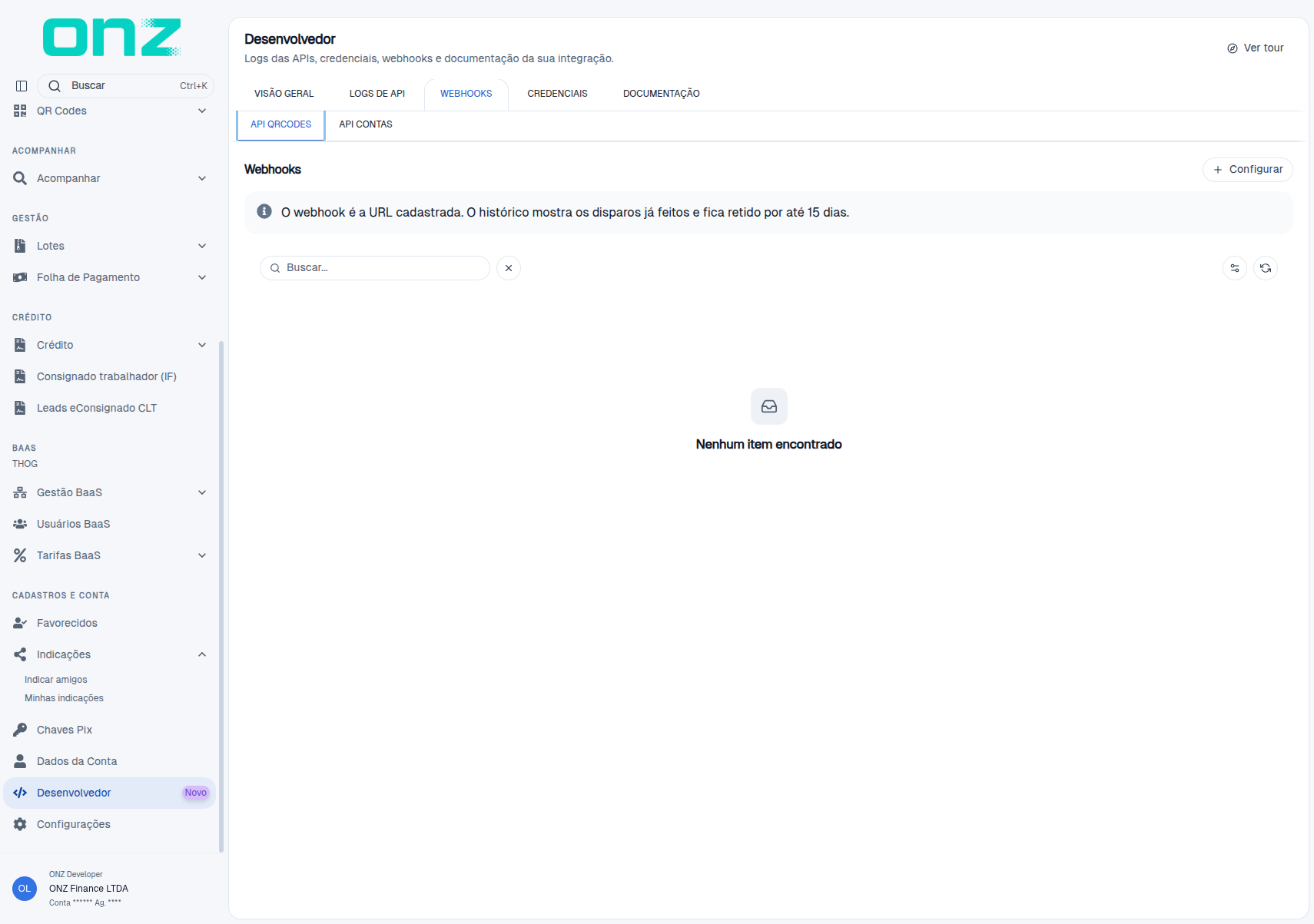 Webhooks da API QRCODES