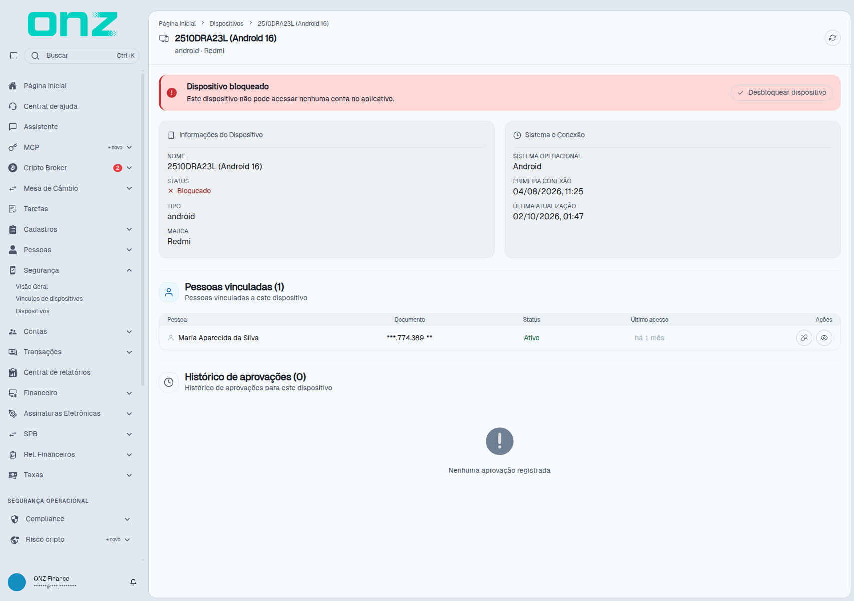 Dispositivo bloqueado